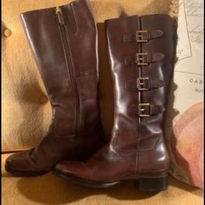 ECCO Ladies Brown Tall Boots, Size 39 (8-8 1/2)